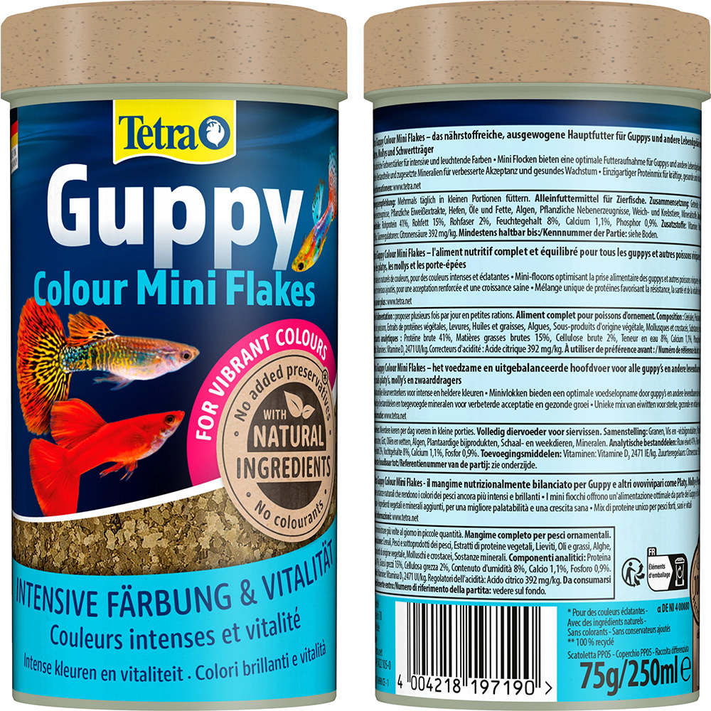 Tetra Guppy Colour 250ml 75g Pokarm Wybarwiający dla Gupików.jpg